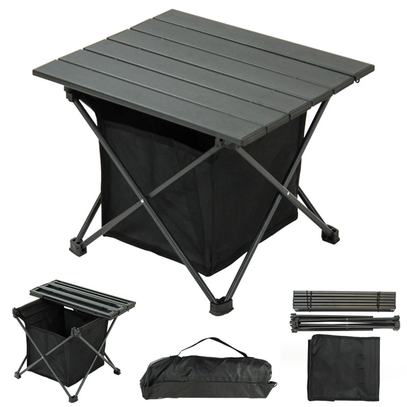 Faltbarer Mini-Campingtisch mit Stauraum