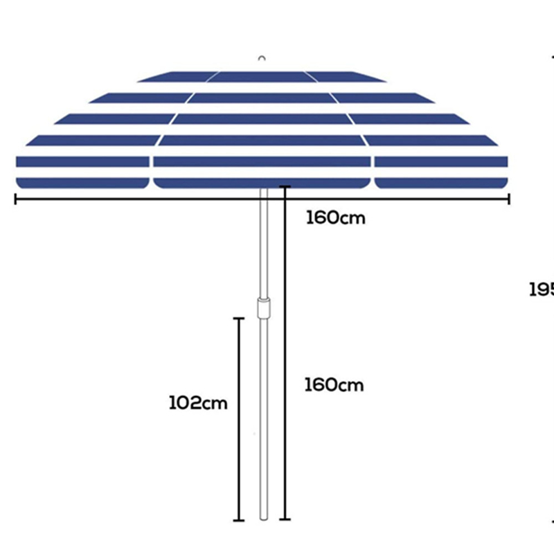 Neigbarer Sonnenschirm mit Windöffnung